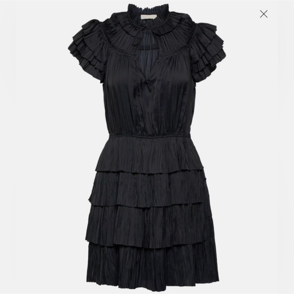 Ulla Johnson Vesna Dress Noir Black Sz 12 View 6
